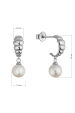 Obrázok pre Strieborné náušnice so zavesenou riečnou perlou 21126.1