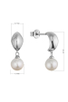 Obrázok pre Strieborné náušnice so zavesenou riečnou perlou 21128.1