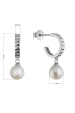 Obrázok pre Strieborné náušnice so zavesenou riečnou perlou 21129.1