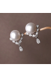Obrázok pre Strieborné ozdobné náušnice s riečnou perlou 21122.1