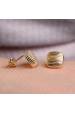 Obrázok pre Pozlátené náušnice štvorčeky 61147
