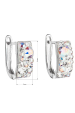 Obrázok pre Strieborné náušnice s kryštálmi Swarovski ab efekt polkruh 31123.2