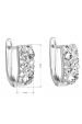 Obrázok pre Strieborné náušnice s kryštálmi Swarovski biely polkruh 31123.1