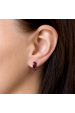 Obrázok pre Strieborné náušnice s kryštálmi Swarovski červený polkruh 31123.3 cherry