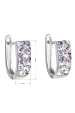 Obrázok pre Strieborné náušnice s kryštálmi Swarovski fialový polkruh 31123.3 violet