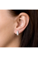 Obrázok pre Strieborné náušnice s kryštálmi Swarovski ružový polkruh 31123.3 magic rose