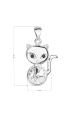 Obrázok pre Strieborný prívesok s kryštálom Swarovski biela mačka 34235.1