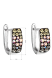 Obrázok pre Strieborné náušnice s kryštálmi Swarovski polkruh 31123.3 moonlight