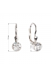 Obrázok pre Evolution Group Strieborné náušnice visiace s krištáľmi Swarovski biele okrúhle 31112.1