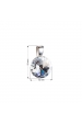 Obrázok pre Evolution Group Strieborný prívesok s krištáľmi Swarovski biely okrúhly-rivoli 34112.1