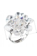 Obrázok pre Evolution Group Strieborný prsteň s krištáľmi Swarovski biely kvietok 35012.1