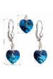 Obrázok pre Evolution Group Sada šperkov s krištáľmi Swarovski náušnice a prívesok modré srdcia 39003.5 bermuda blue