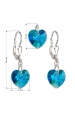 Obrázok pre Evolution Group Sada šperkov s krištáľmi Swarovski náušnice a prívesok modré srdcia 39003.4