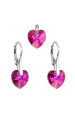 Obrázok pre Evolution Group Sada šperkov s krištáľmi Swarovski náušnice a prívesok ružové srdcia 39003.4