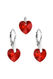 Obrázok pre Evolution Group Sada šperkov s krištáľmi Swarovski náušnice a prívesok červené srdcia 39003.4