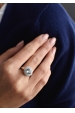 Obrázok pre Evolution Group Strieborný prsteň s krištáľmi Swarovski okrúhly biely 35026.1