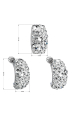 Obrázok pre Evolution Group Sada šperkov s krištáľmi Swarovski náušnice a prívesok biely obdĺžnik 39116.1