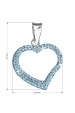 Obrázok pre Evolution Group Strieborný prívesok s krištáľmi Swarovski modré srdce 34093.3