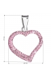 Obrázok pre Evolution Group Strieborný prívesok s krištáľmi Swarovski ružové srdce 34093.3