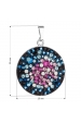 Obrázok pre Evolution Group Strieborný prívesok s krištáľmi Swarovski mix farieb modrá ružová okrúhly 34131.4 galaxy
