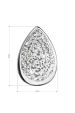 Obrázok pre Evolution Group Strieborný prívesok s krištáľmi Swarovski biela slza 34185.1