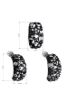 Obrázok pre Evolution Group Sada šperkov s krištáľmi Swarovski náušnice a prívesok čierny obdĺžnik 39116.5