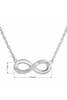 Obrázok pre Evolution Group Strieborný náhrdelník s krištáľmi Swarovski biele infinity, osmička-nekonečno 32023.1