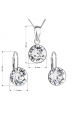 Obrázok pre Evolution Group Sada šperkov s krištáľmi Swarovski náušnice, retiazka a prívesok fialový kosoštvorec39126.3 violet