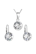 Obrázok pre Evolution Group Sada šperkov s krištáľmi Swarovski náušnice, retiazka a prívesok fialový kosoštvorec39126.3 violet