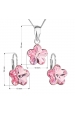 Obrázok pre Evolution Group Sada šperkov s krištáľmi Swarovski náušnice, retiazka a prívesok ružový kvietok 39143.3 rose