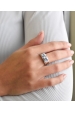 Obrázok pre Evolution Group Strieborný prsteň s krištáľmi Swarovski fialový 35014.3