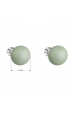 Obrázok pre Evolution Group Strieborné náušnice kôstka s perlou Swarovski zelené okrúhle 31142.3 pastel green