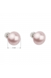 Obrázok pre Evolution Group Strieborné náušnice kôstka s perlou Swarovski ružové okrúhle 31142.3 rosaline