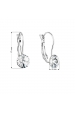 Obrázok pre Evolution Group Náušnice bižutéria so Swarovski krištáľmi biele okrúhle 51031.1