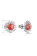 Obrázok pre Evolution Group Náušnice bižutéria so Swarovski krištáľmi oranžový kvietok 51042.3 padparadcha