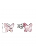 Obrázok pre Evolution Group Náušnice bižutéria so Swarovski krištáľmi ružový motýľ 51048.3 light rose