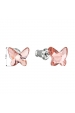 Obrázok pre Evolution Group Náušnice bižutéria so Swarovski krištáľmi ružový motýľ 51048.3 rose peach