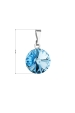 Obrázok pre Evolution Group Prívesok bižutéria so Swarovski krištáľmi modrý okrúhly 54001.3 aqua