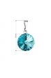 Obrázok pre Evolution Group Prívesok bižutéria so Swarovski krištáľmi modrý okrúhly 54001.3 light turquoise