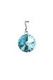 Obrázok pre Evolution Group Prívesok bižutéria so Swarovski krištáľmi modrý okrúhly 54001.3 light turquoise