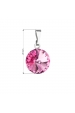 Obrázok pre Evolution Group Prívesok bižutéria so Swarovski krištáľmi ružový okrúhly 54001.3 rose