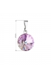 Obrázok pre Evolution Group Prívesok bižutéria so Swarovski krištáľmi fialový okrúhly 54001.5