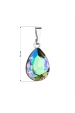 Obrázok pre Evolution Group Prívesok bižutéria so Swarovski krištáľmi zelená fialová slza 54016.5