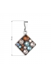 Obrázok pre Evolution Group Prívesok bižutéria so Swarovski krištáľmi modrý kosoštvorec 54020.3 aqua