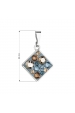 Obrázok pre Evolution Group Prívesok bižutéria so Swarovski krištáľmi modrý kosoštvorec 54020.3 denim blue
