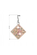 Obrázok pre Evolution Group Prívesok bižutéria so Swarovski krištáľmi oranžový kosoštvorec 54020.3