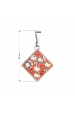 Obrázok pre Evolution Group Prívesok bižutéria so Swarovski krištáľmi oranžový kosoštvorec 54020.4
