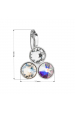 Obrázok pre Evolution Group Prívesok bižutéria so Swarovski krištáľmi šedý kosoštvorec 54020.5