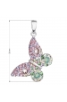 Obrázok pre Evolution Group Strieborný prívesok s krištáľmi Swarovski mix farieb motýľ 34192.3 sakura