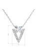 Obrázok pre Evolution Group Strieborný náhrdelník so zirkónom biely trojuholník 12007.1